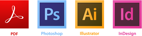 pdf, photoshop, illustrator, indesign